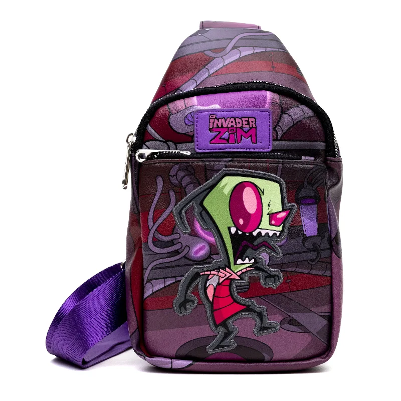 High-Quality Bags On Flash Sale Cross Body Sling Bag - Invader Zim Laughing Pose Applique