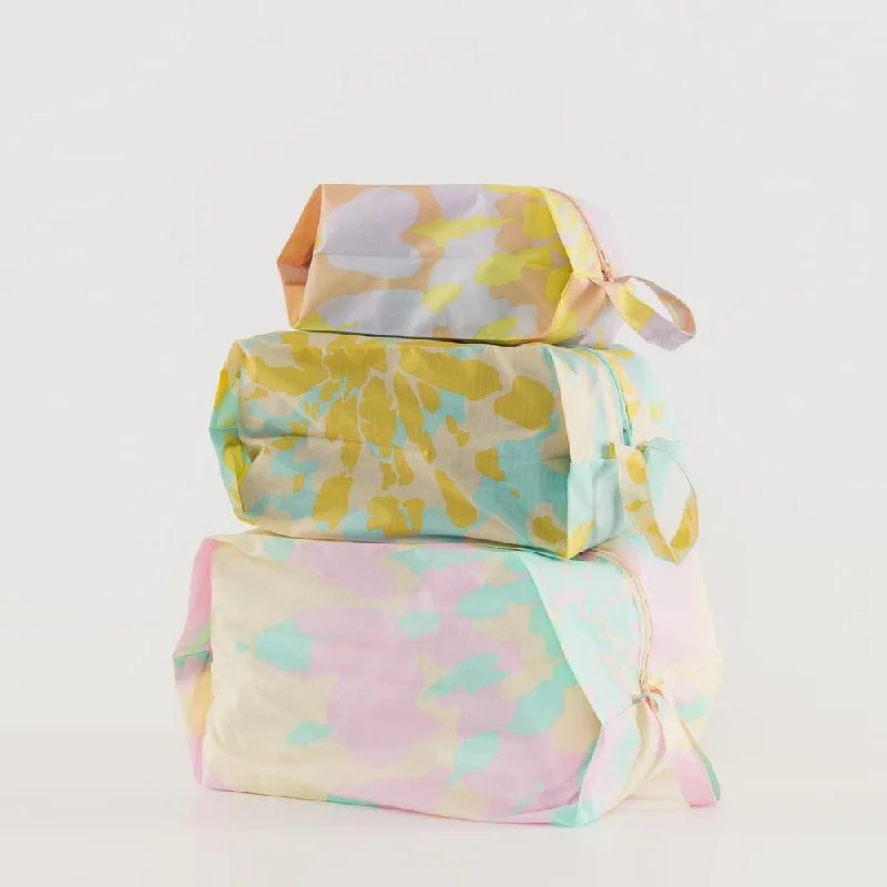 Chic And Clearance-Priced Tote Bags 3D Travel Zip Set (Tie Dye)