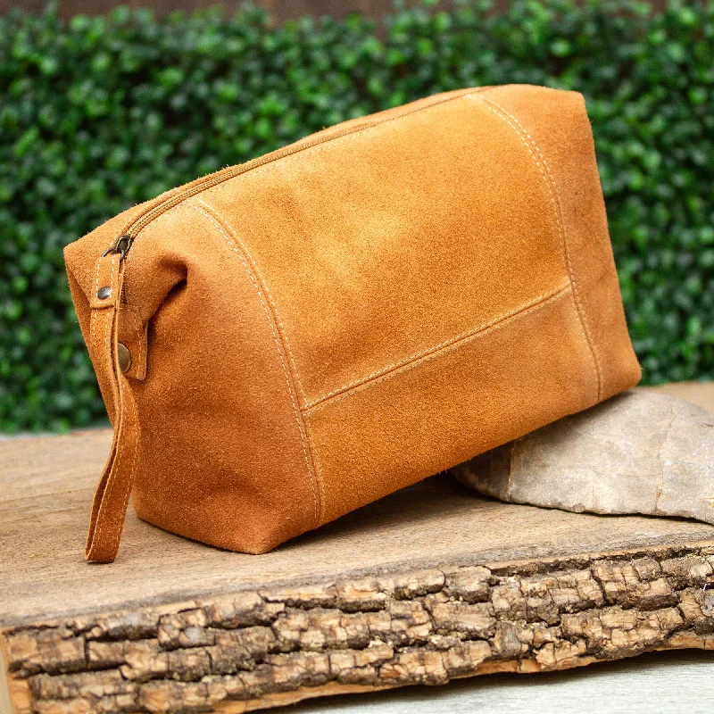 High-Quality Bags El Bajio Spice Brown Travel or Cosmetic Bag with Zipper and Strap