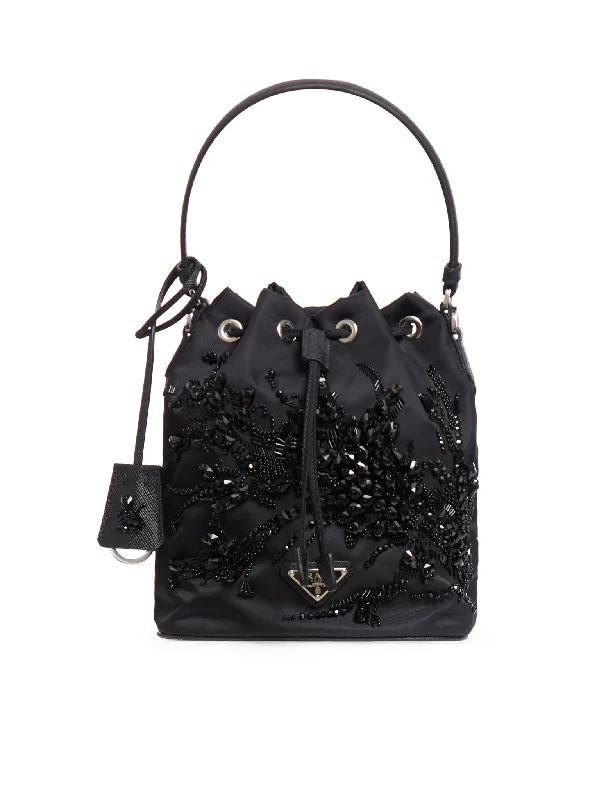 Cyber Monday Discounts On Bags Mini bag in Re-Nylon with embroidery