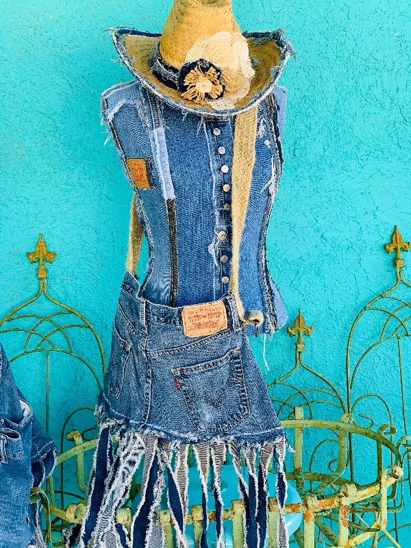 Bags With Tsa-Approved Features Recycled Levi Jeans Purse