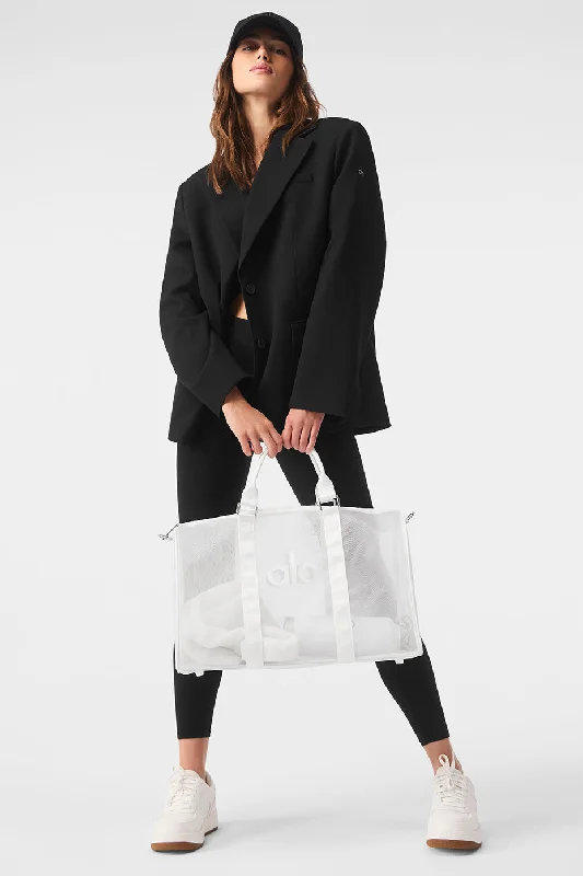 Chic Bags For Office Professionals And Urban Dwellers Sheer Duffle - White
