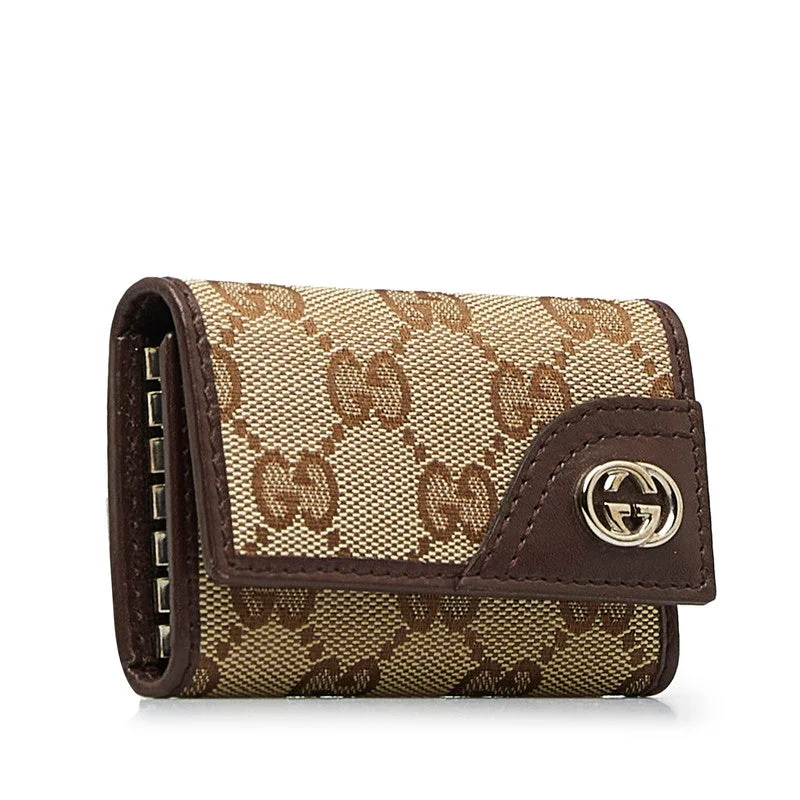 Elegant New Year Party Bags With Flash Sales Gucci GG Canvas Interlocking G Keycase 181680 Beige Brown Canvas Leather Ladies Gucci Elegant New Year Party Bags With Flash Sales Gucci GG Canvas Interlocking G Keycase 181680 Beige Brown Canvas Leather Ladies Gucci