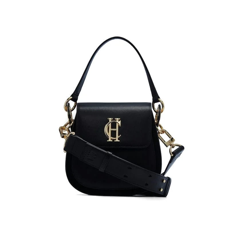 Black Friday Deals On Stylish Handbags Holland Cooper Chelsea Ladies Saddle Bag - Soft Black