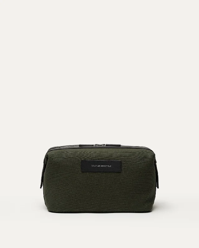 Minimalist Leather Bag For Modern Aesthetics Kenyatta Organic Cotton Canvas Toiletry Bag