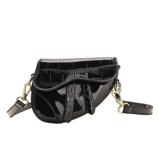 Trendy And Discounted Designer Handbags METALLIC MINI SADDLE BAG