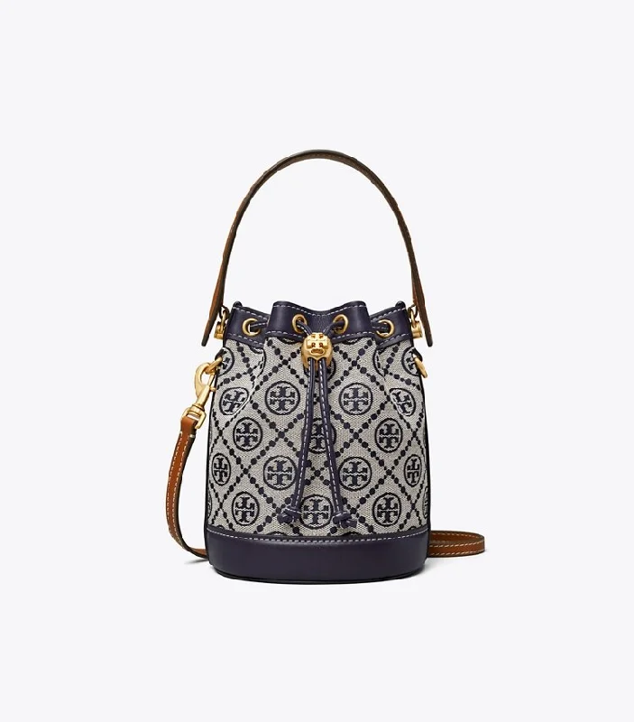 Discounted Designer Bags For Clearance Sale TORY BURCH - Women Mini T Monogram Bucket Bag