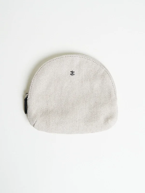 Trendy Bags Round Pouch in Natural Linen