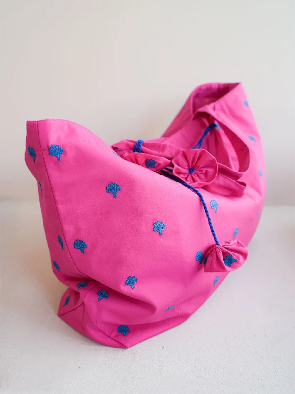 Inspired Bags For High-End Fashion Asti Bag Ginkgo Embroidery on Pink