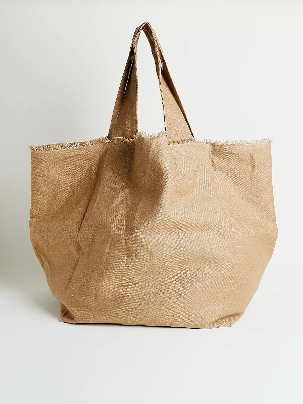 Eco-Friendly And Discounted Bags Borsa Bag Spi Fondo Quadro Corta in Dark Natural