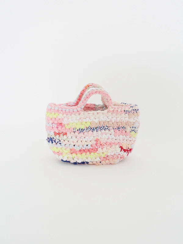 Trendy And Discounted Designer Handbags Borsa Crochet Bag Caramella in Colour Mix