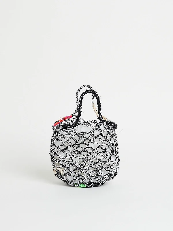 Stylish Yet Affordable Bags Borsa Crochet Bag Rete Bicolore Piccola in Colour Mix