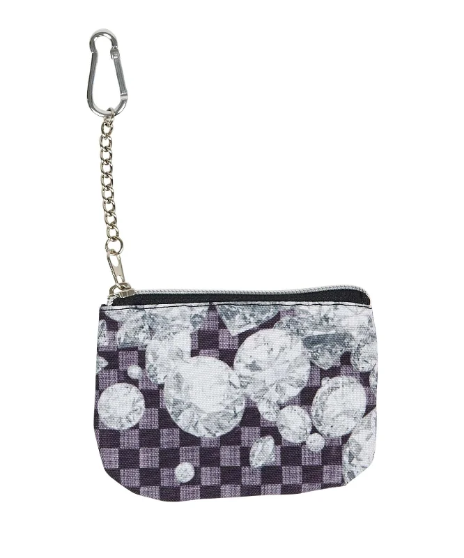End Of Season Sale Diamond Checker Print Coin Pouch