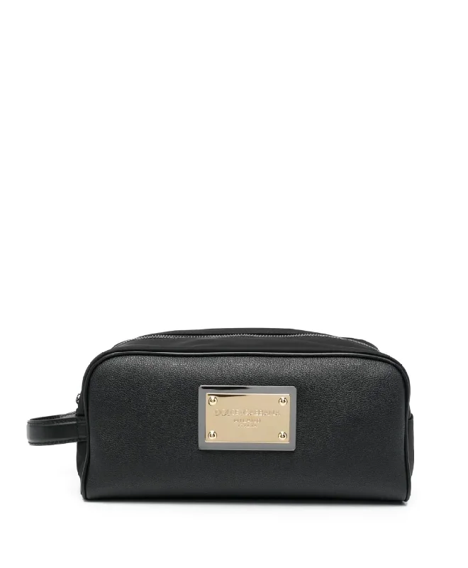 Explore What's New Dolce & Gabbana logo-plaque wash bag