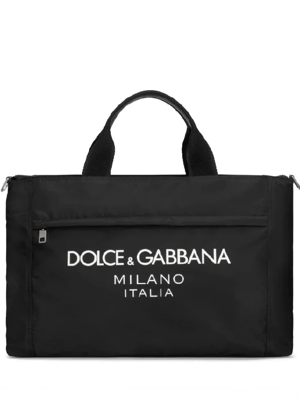 Shop The Hottest Deals Dolce & Gabbana nylon holdall with rubberized logo