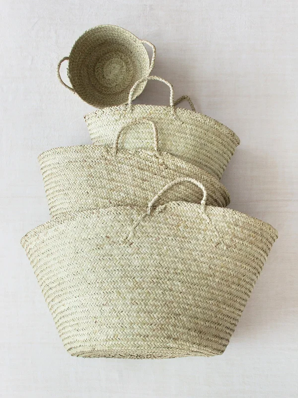 Stylish Looks Small Kikapu Palm Basket in Natural