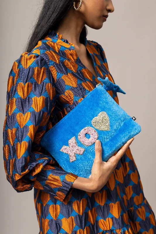 Best Deals Of The Season Emily Lovelock Directoire Blue Velvet Pochette
