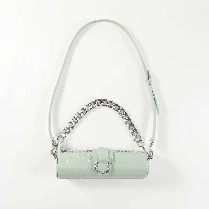 Stylish Statements Medium Barrel Bag - Sage