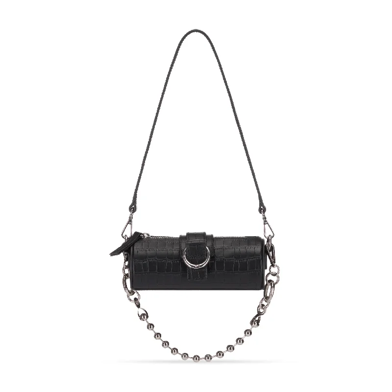 Dive Into Trendy Styles Mini Barrel Bag - Black