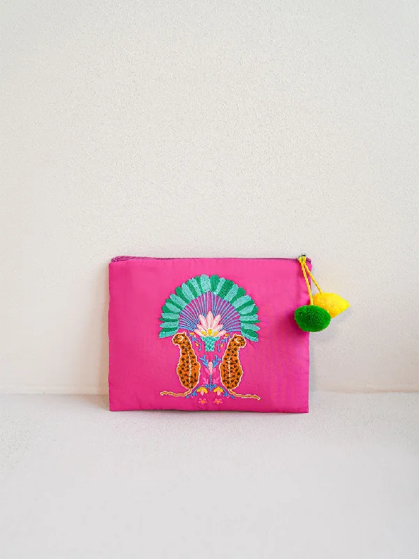 Budget Friendly Ortiga Bag Leo Embroidery on Pink