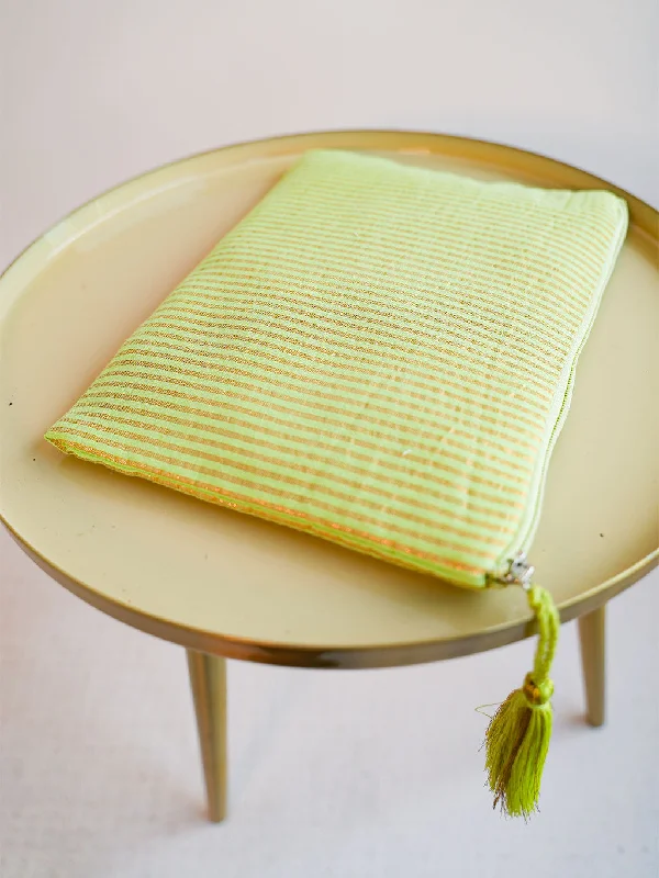 Discover Now Ortiga Bag Lurex Stripe Lime
