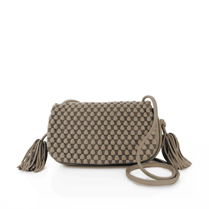 Easy Elegance Sales Tissa Fontaneda Ash Grey Nappy Leather Zou Zou Bag