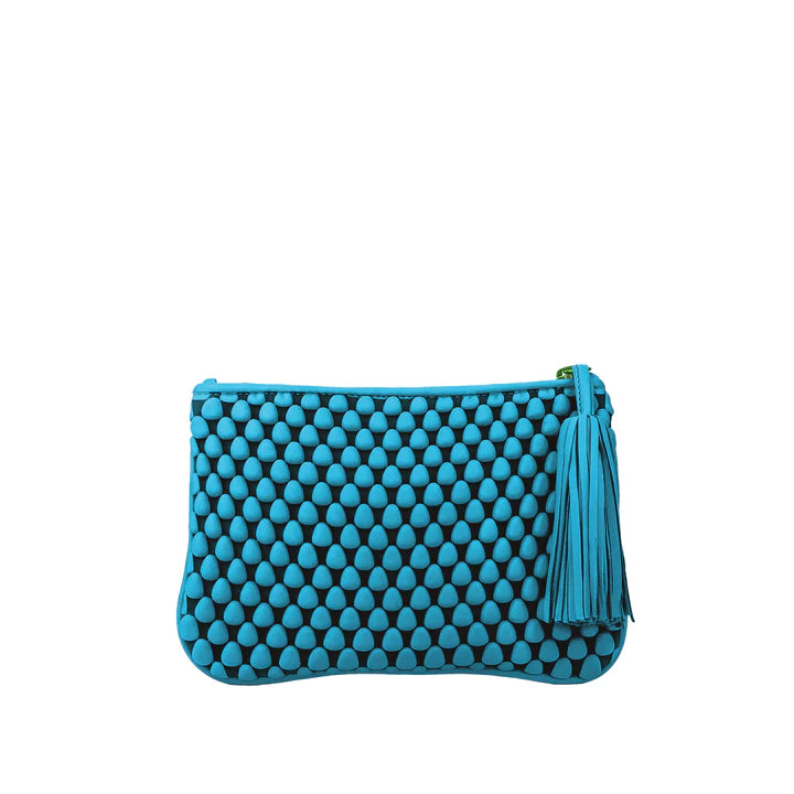 Additional Time-Limited Offers Tissa Fontaneda Bavarian Blue Spanish Nappa Leather Large Pochette Additional Time-Limited Offers Tissa Fontaneda Bavarian Blue Spanish Nappa Leather Large Pochette