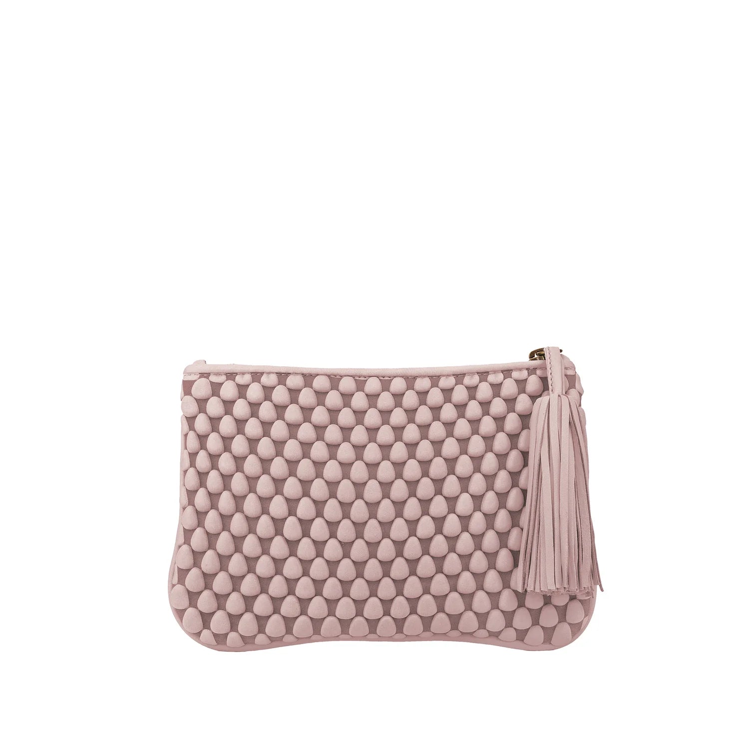 Stylish Bags With Discounts Tissa Fontaneda HO8L Large Spanish Nappa Pochette Antique Rose