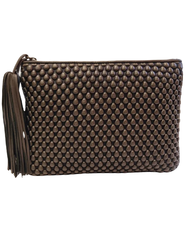 Crazy Discounts, Hurry Up Tissa Fontaneda Loden Green Spanish Nappa Leather XL Pochette Crazy Discounts, Hurry Up Tissa Fontaneda Loden Green Spanish Nappa Leather XL Pochette