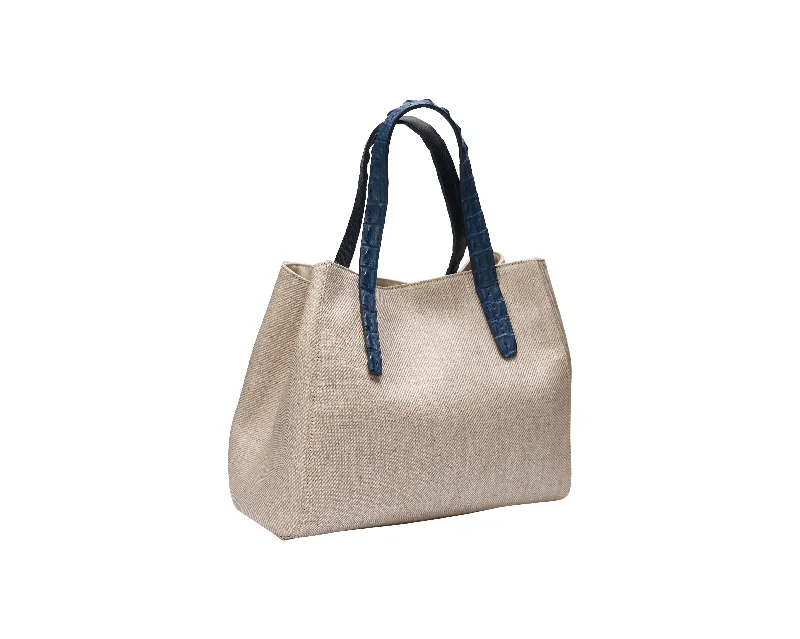 Canvas Croco Navy