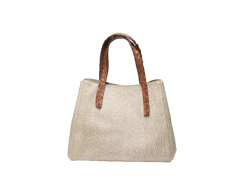 Canvas Croco Camel