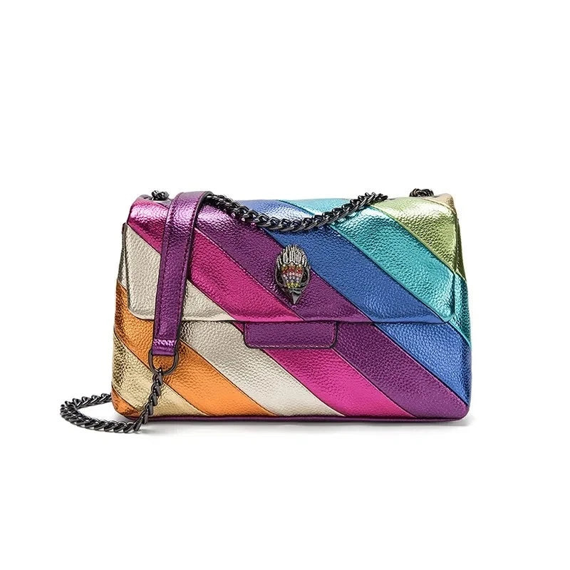 Bags For Personalized Gifts Rainbow Eagle Head Handbags Cross Body Bag Medium Bird Head Patchwork Shouler Bags Chain Small Flap Purse