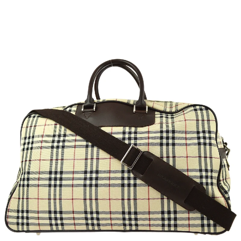 Bold And Flash-Sale Bags Burberry Check 2way Duffle Shoulder Handbag