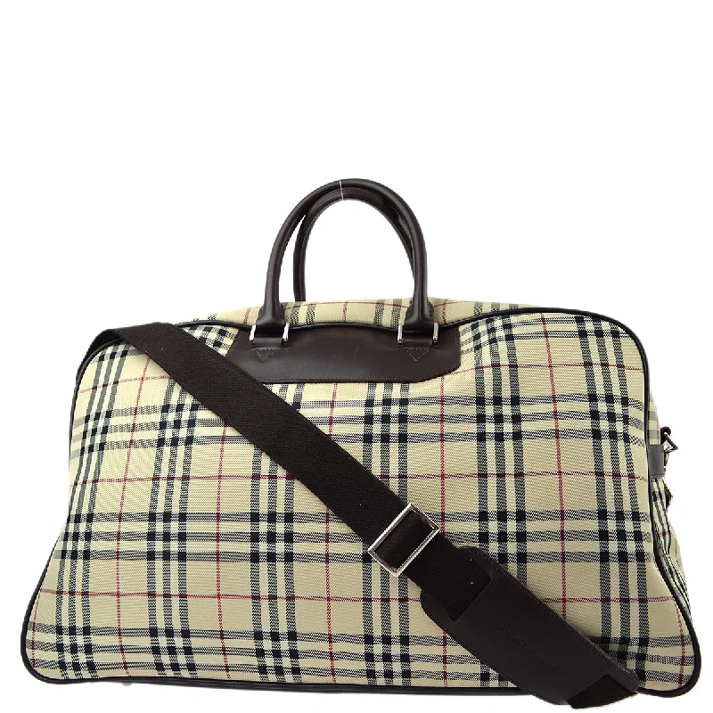 Modern And Limited-Time Offer Bags Burberry Check 2way Duffle Shoulder Handbag