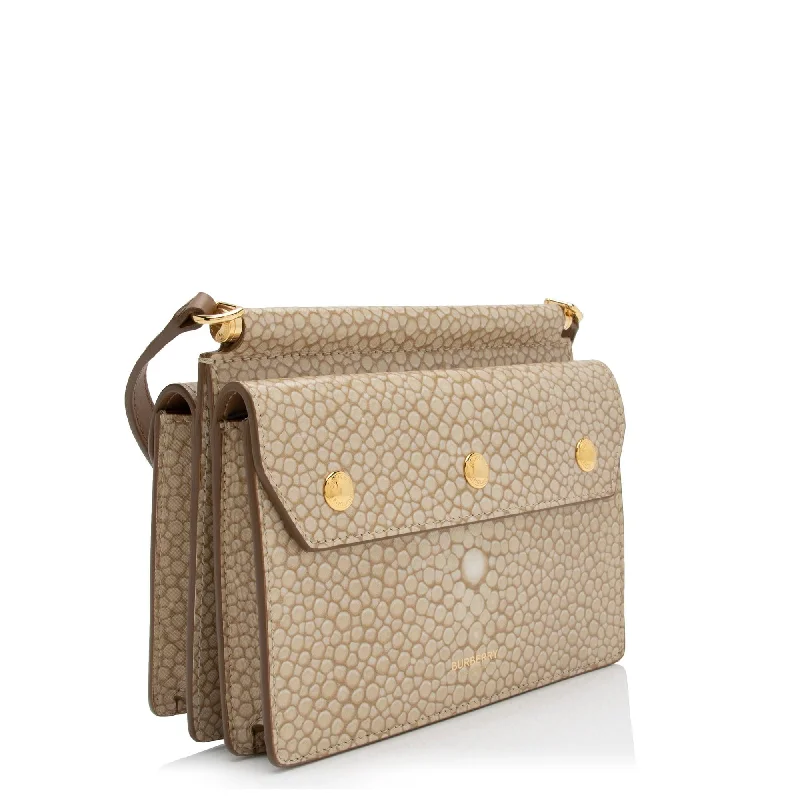 Evening Events Burberry Calfskin Faux Leather Stingray Print Title Mini Shoulder Bag (SHF-HqdZVy)