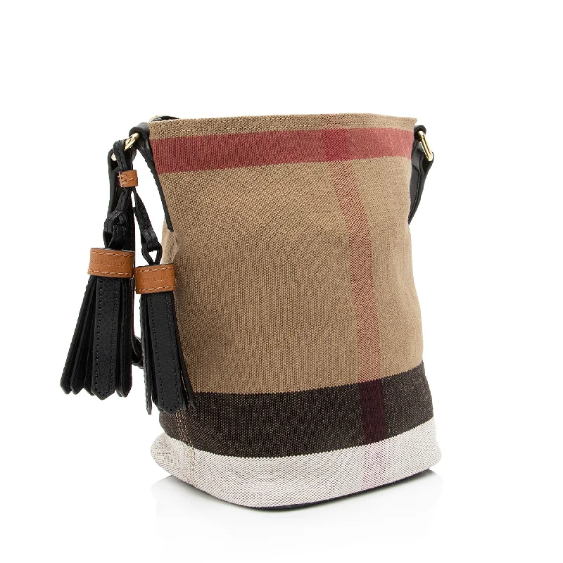 Flash Sale On Premium Bags Burberry Canvas Check Ashby Mini Hobo (SHF-23360)