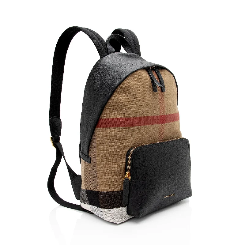 Trendy And Discounted Designer Handbags Burberry Mega Check Abbeydale Backpack (SHF-rz0B8j)