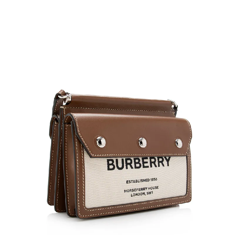 Luxury Bags For Working Professionals Burberry Smooth Calfskin Horseferry Print Title Mini Shoulder Bag (SHF-16316)