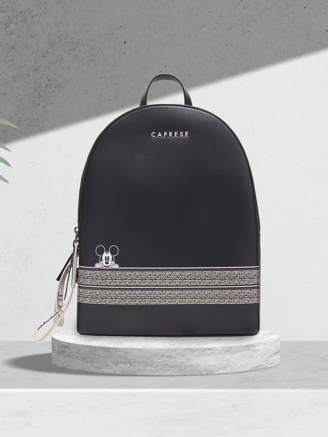 Bags For Minimalist And Functional Design Caprese Disney Inspired Graphic Printed Mickey Mouse Collection Large Backpack Black