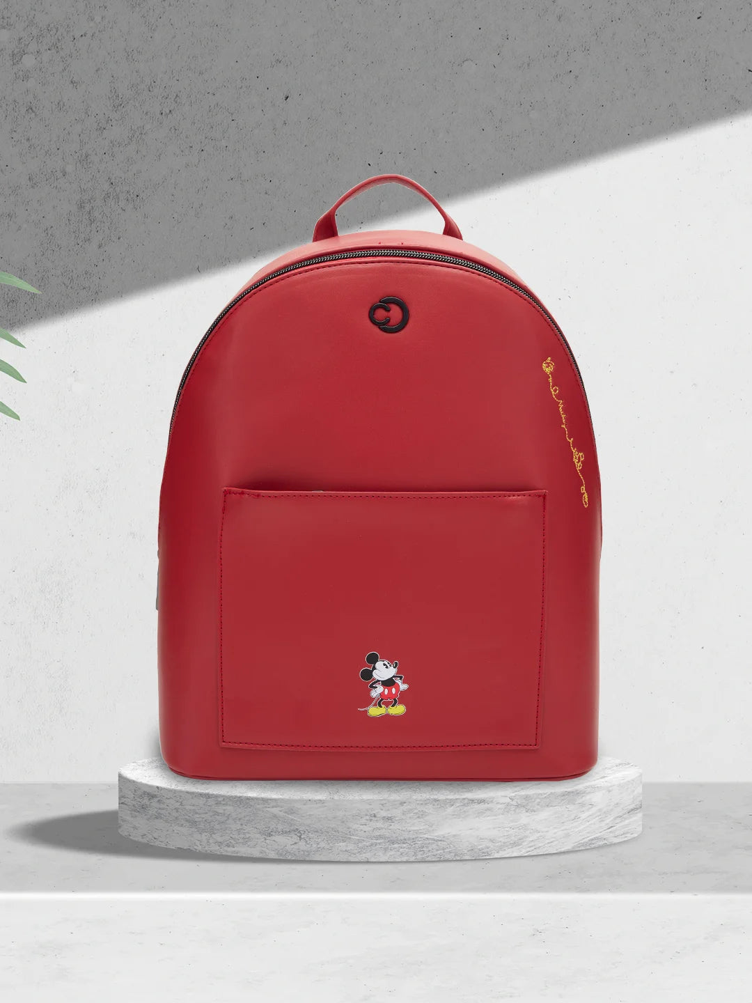Stylish Bag For Women Caprese Disney Inspired Printed Mickey Mouse Collection Large Backpack Bag Red
