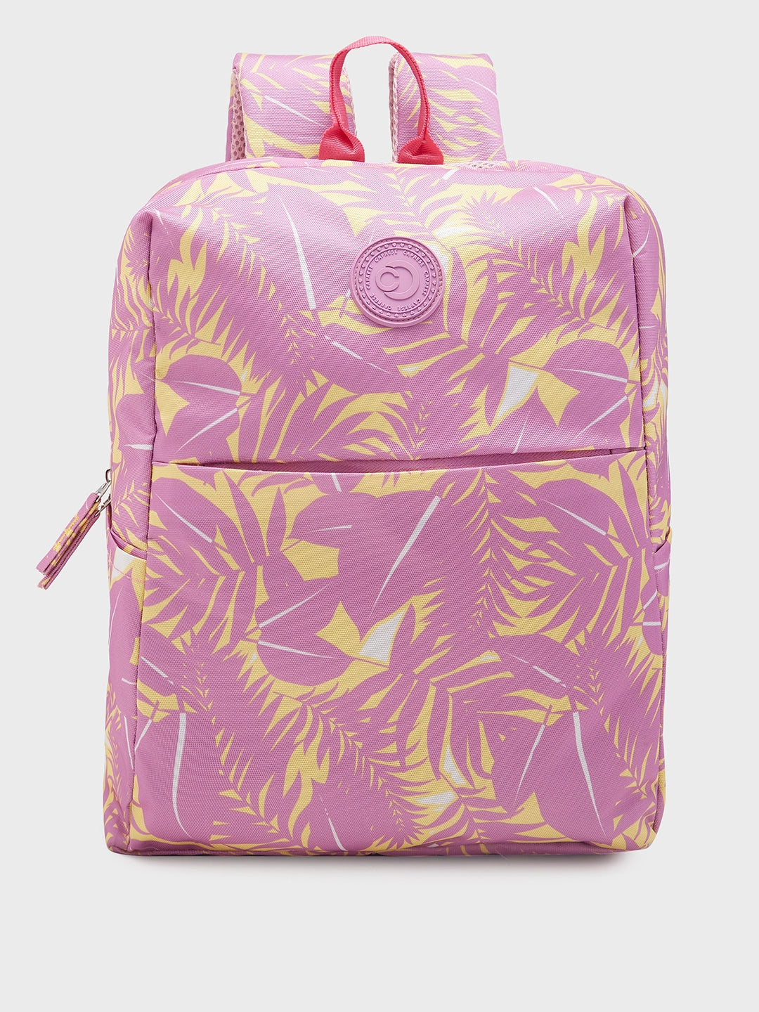 Discounted Designer Bags For Clearance Sale Caprese Eddy Laptop Backpack Medium Printed Pink