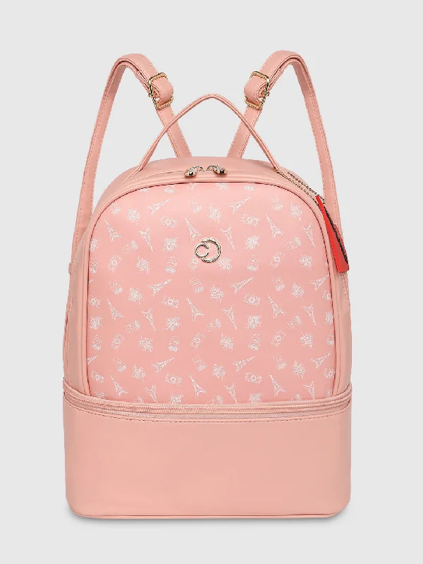 Bold And Flash-Sale Bags Caprese Emily In Paris Printed Backpack Bag Pink