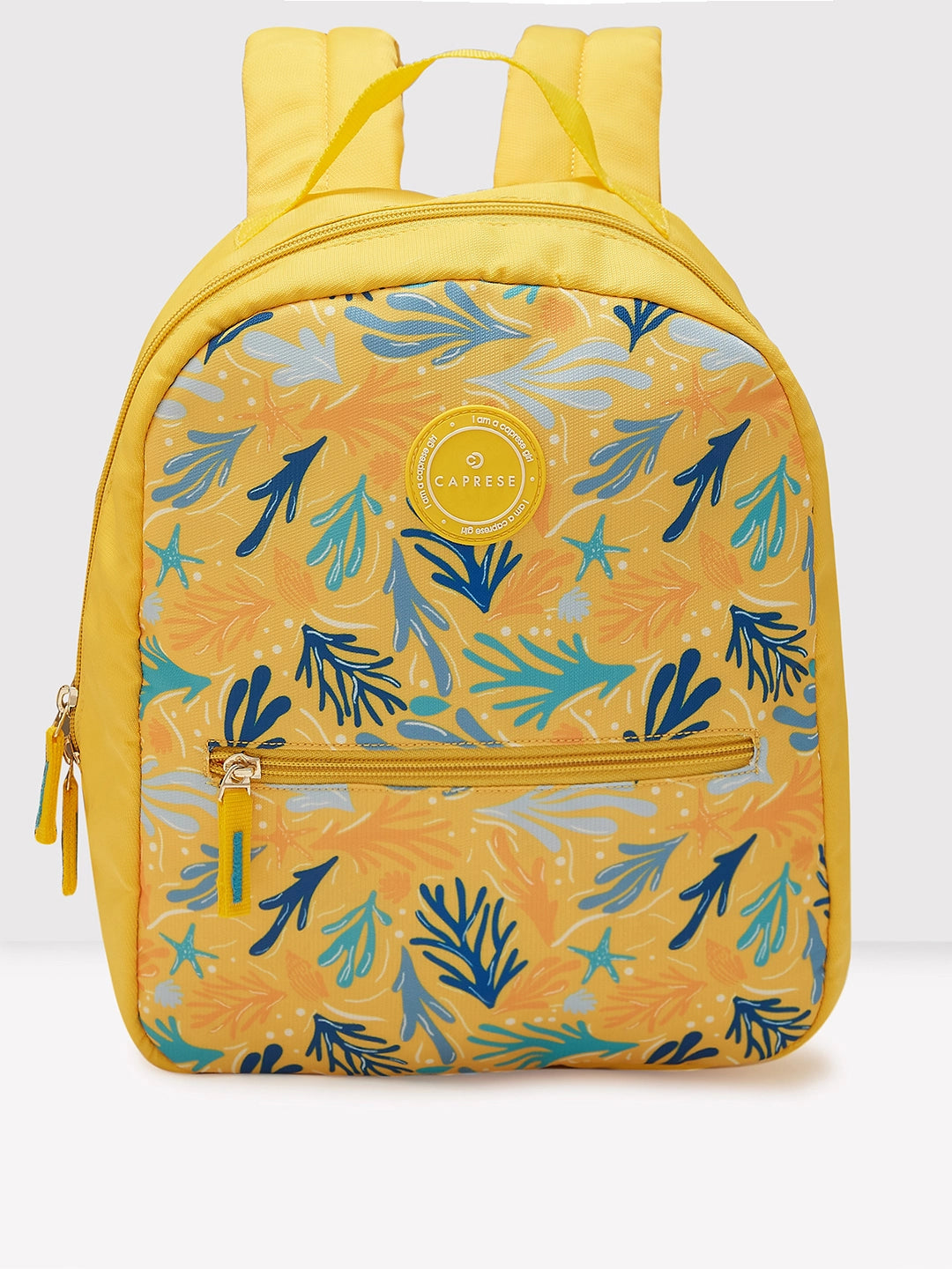 Black Friday Deals On Stylish Handbags Caprese Xenia Backpack Small Yellow Printed