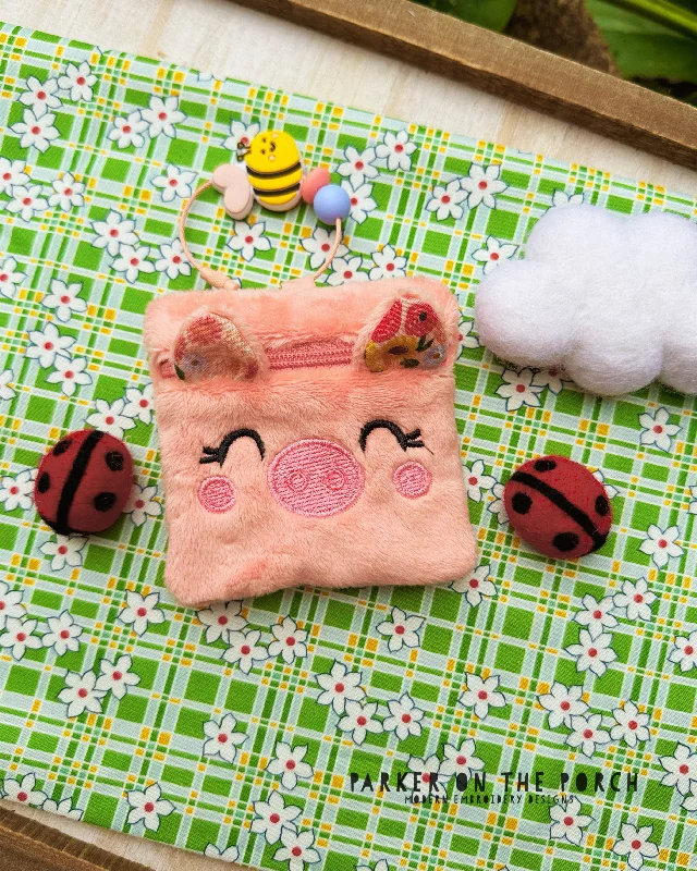 Affordable Bags For Budget Shoppers Digital Download - Backpack Buddy Zipper Bag- Pig