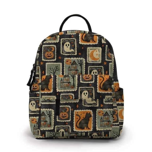 Rustic Bags For Outdoor And Nature-Inspired Looks Halloween Square Stamps Pouch & Backpack Set
