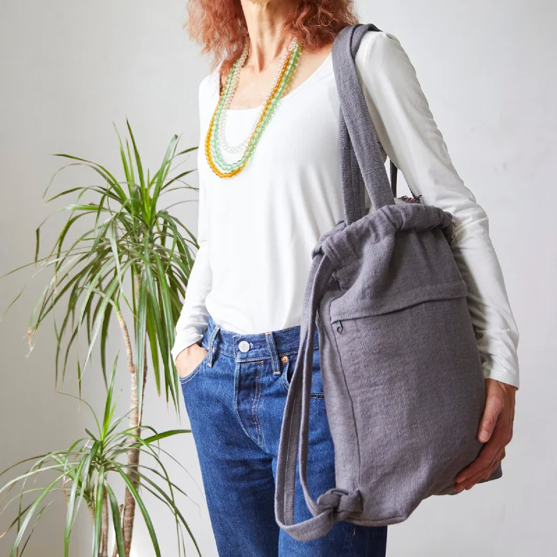 Sporty Bags For Active And Athletic Lifestyles JAMMA 4-in-1 Vegan Reversible Cotton Backpack Tote