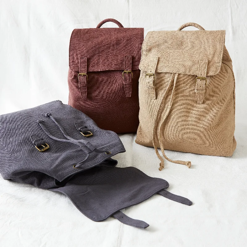 Seasonal Clearance Bags For Summer, Winter, Etc. LAKSHYA Unisex Canvas Backpack Vegan 100% Cotton