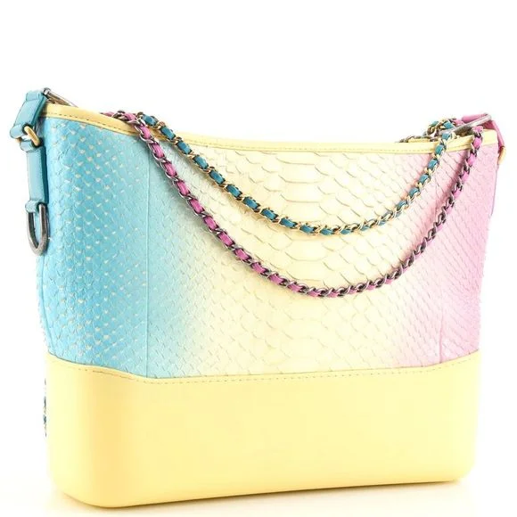 Seasonal Clearance Bags For Summer CHANEL CC PYTHON GABRIELLE HOBO BAG IN YELLOW MULTICOLOR Seasonal Clearance Bags For Summer CHANEL CC PYTHON GABRIELLE HOBO BAG IN YELLOW MULTICOLOR