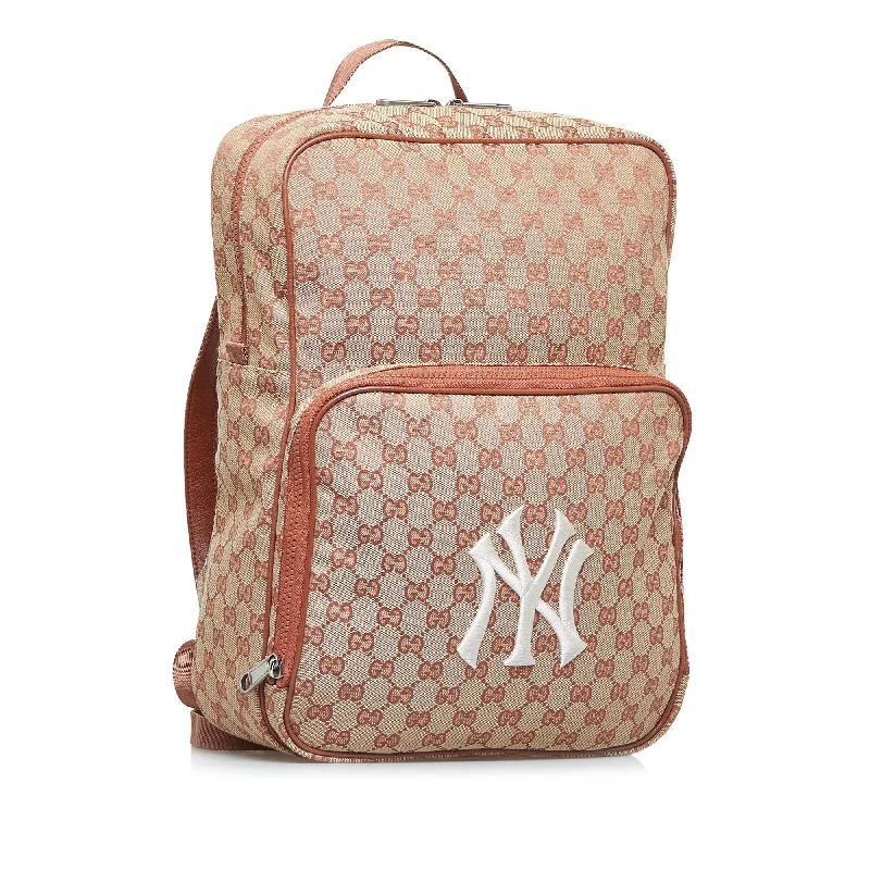 Flash Sales On Premium And High-Quality Bags Gucci GG Canvas NY Yankees Backpack (SHG-MYSp7m)