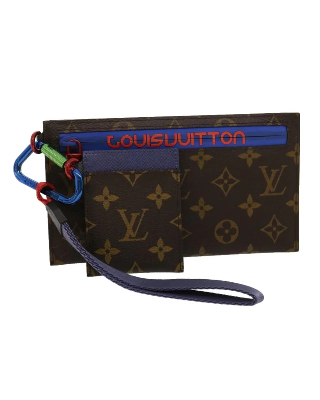 Elegant Bags For Formal Events And Luxury Occasions Monogram Ribbon Pouch Clutch Bag M63045 - LV Auth 30605A